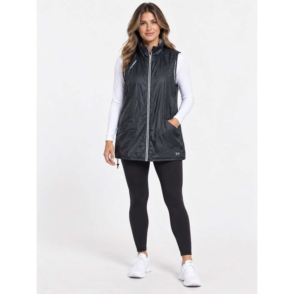 Under Armour UA Storm Cold Gear Layered Up Black Running Reflective Vest Large